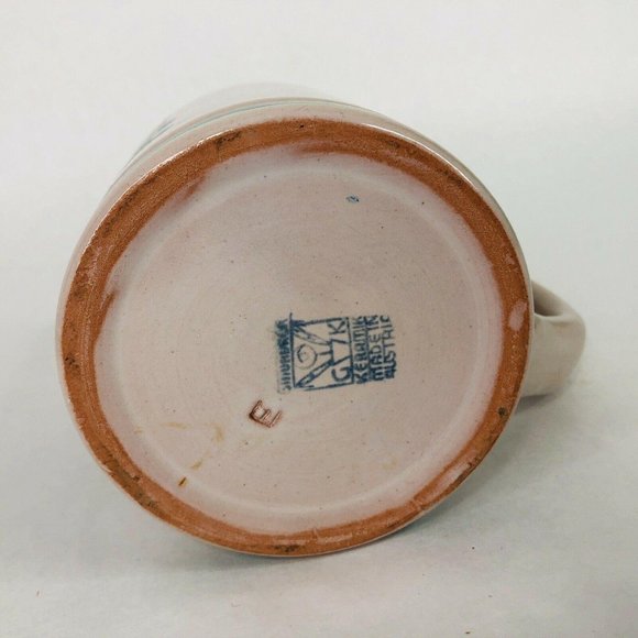 Vintage Gmundner Keramik Ceramic Beer Stein Coffee - Picture 11 of 12